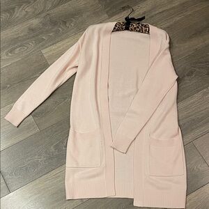 Michael Kors Blush Open Front Cardigan